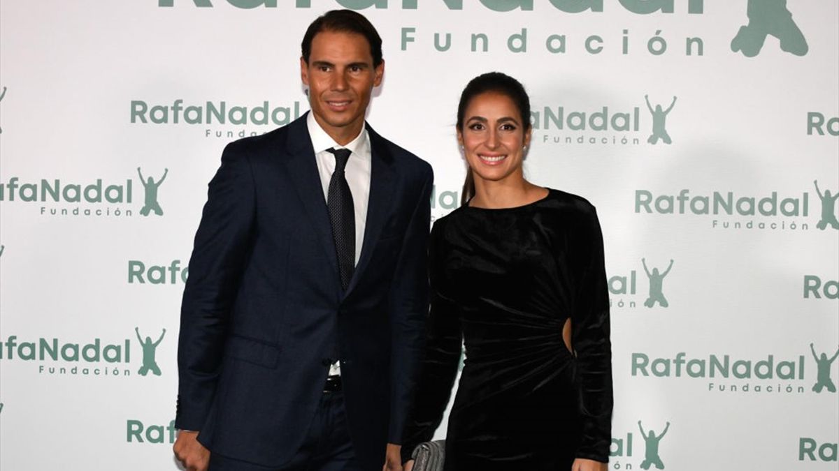 Rafa Nadal samen met zijn vrouw Mery Perelló.
