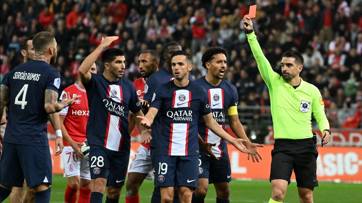 Reims 0-0 PSG 10-man PSG hold out for goalless draw after Sergio Ramos first-half red card