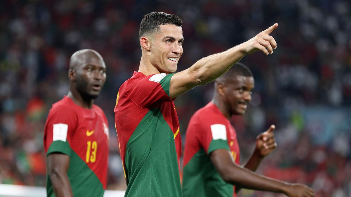 Cristiano Ronaldo celebra su gol en el Portugal-Ghana