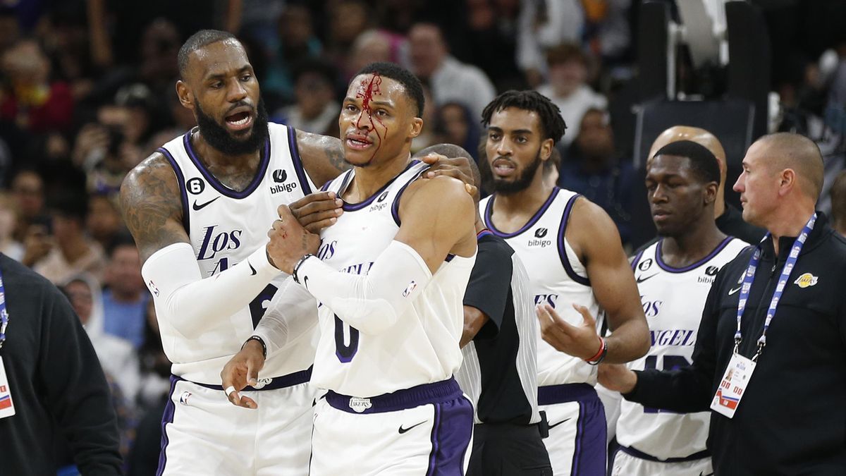 NBA 5 curiosita della notte che vi siete persi. Westbrook sanguina Fontecchio seduto la coincidenza di LeBron James Eurosport