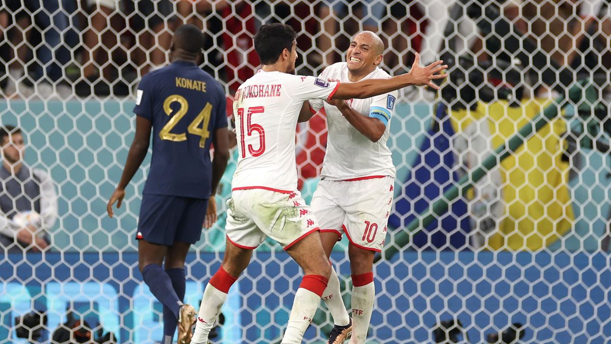 Tunisia 1-0 France Wahbi Khazri stunner seals famous win but not enough for last 16 qualification