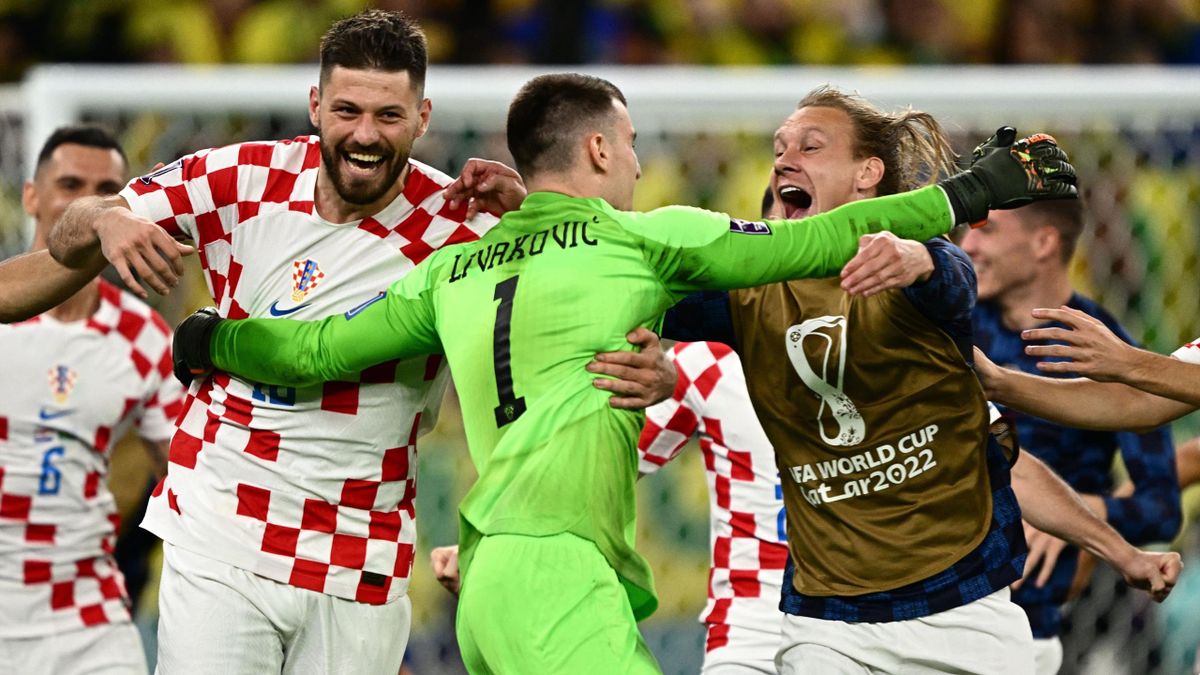 Croatia 1-1 Brazil AET (Croatia win 4-2 on penalties) Dominik Livakovic saves penalty to make World Cup semi-final