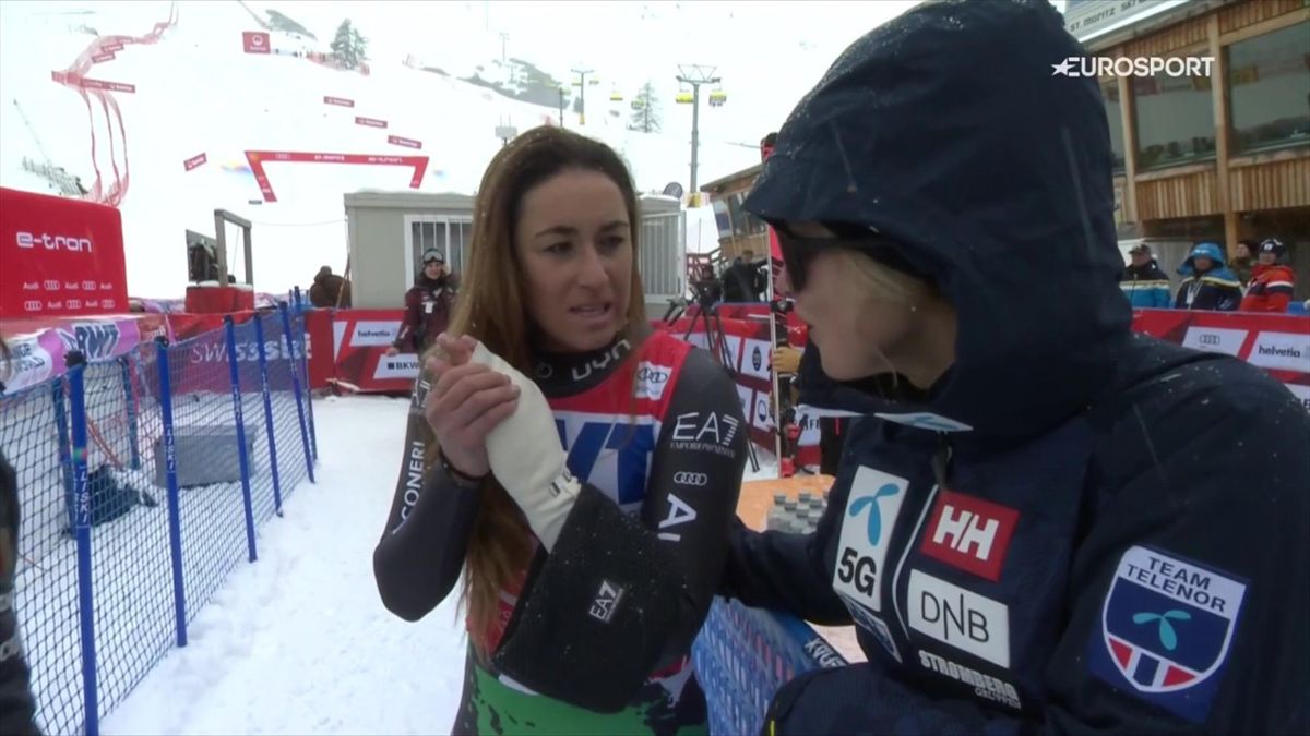 St Moritz Elena Curtoni Wins First Downhill Race Sofia Goggia Finishes Second Despite Broken 5782