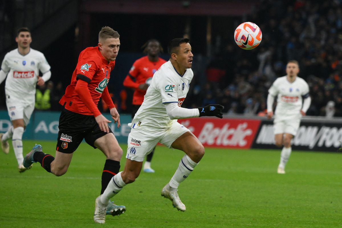 Fanion 16ème De Finale Coupe De France 2023 OM Marseille - Stade Rennais Rennes