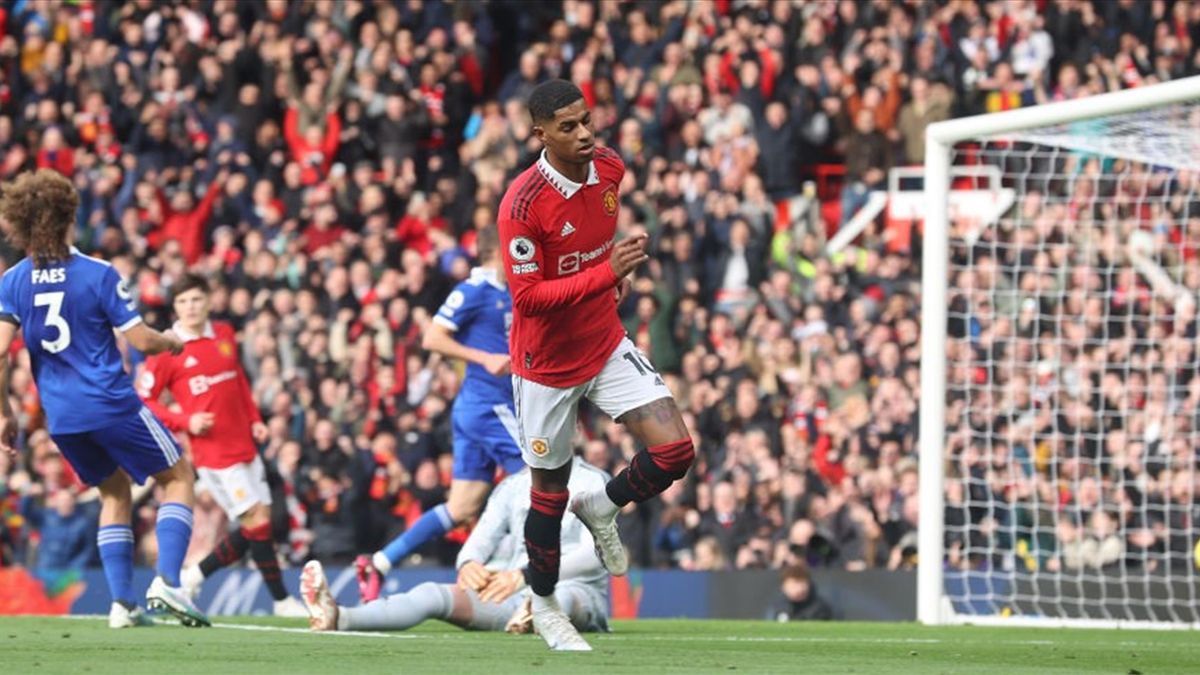 Manchester UnitedLeicester 30 doppietta di Rashford e gol di Sancho