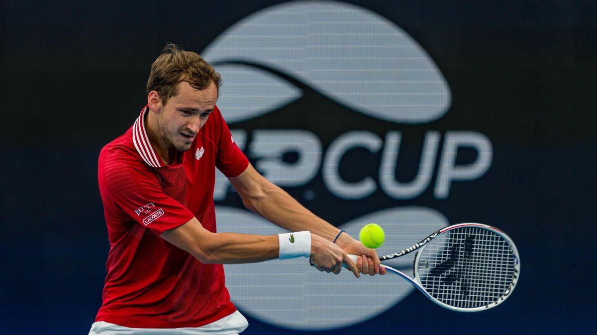 ATP Cup 2022. Danii Miedwiediew Ugo Humbert wynik meczu Tenis ziemny Eurosport