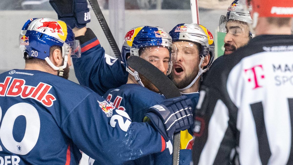 Red Bull München vor Eishockey-Meisterschaft Hauptrundensieger ringt ERC Ingolstadt nieder