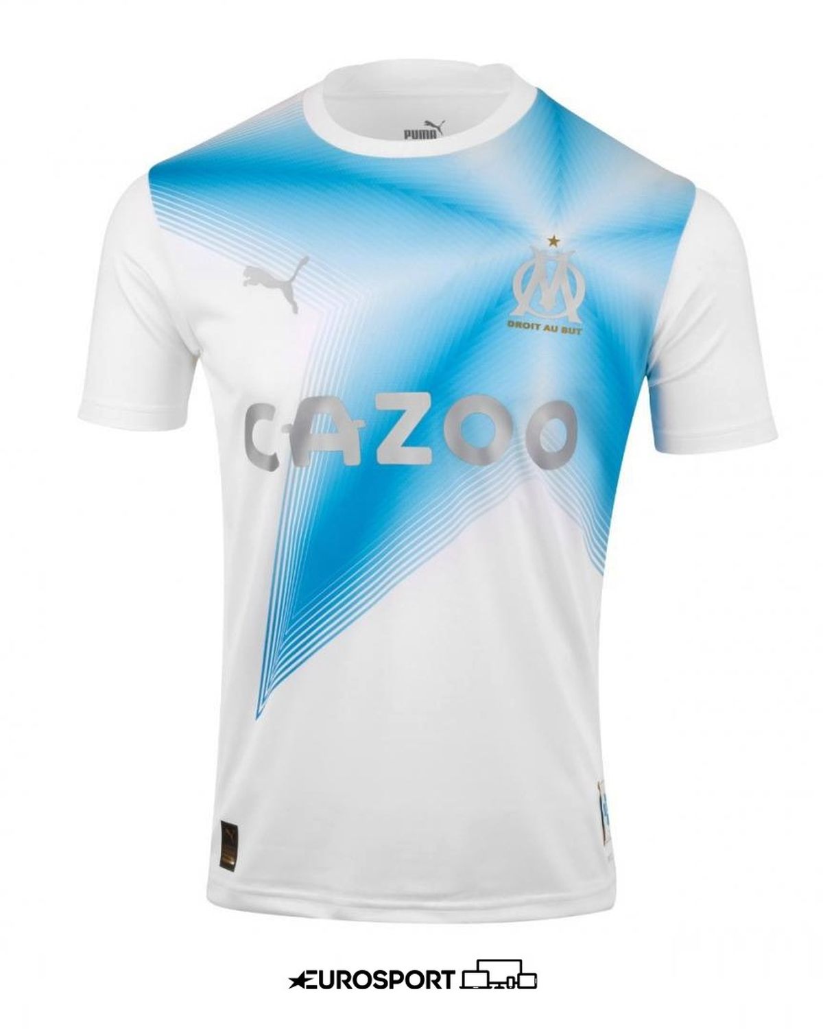 Flocage OM Olympique De Marseille 2023 - Europa League Droit Au Coeur - Blanc - Neuf
