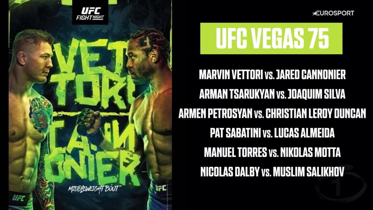 UFC Vegas 75 Hoe laat en waar kijk je live naar UFC Vegas 75 Vettori