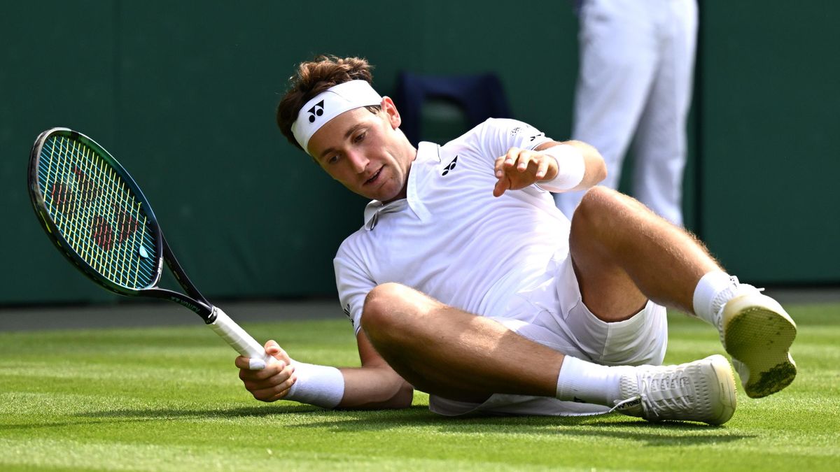 Wimbledon 2023 Albtraum für Casper Ruud in Satz fünf - Norweger geht gegen Lokalmatador Liam Broady baden