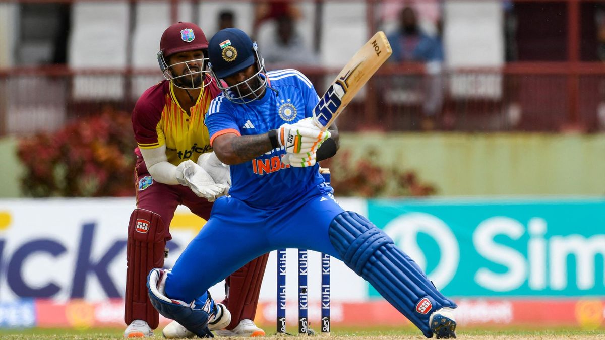 Yadav equals record as India keep T20 International series alive with crushing seven-wicket win over West Indies
