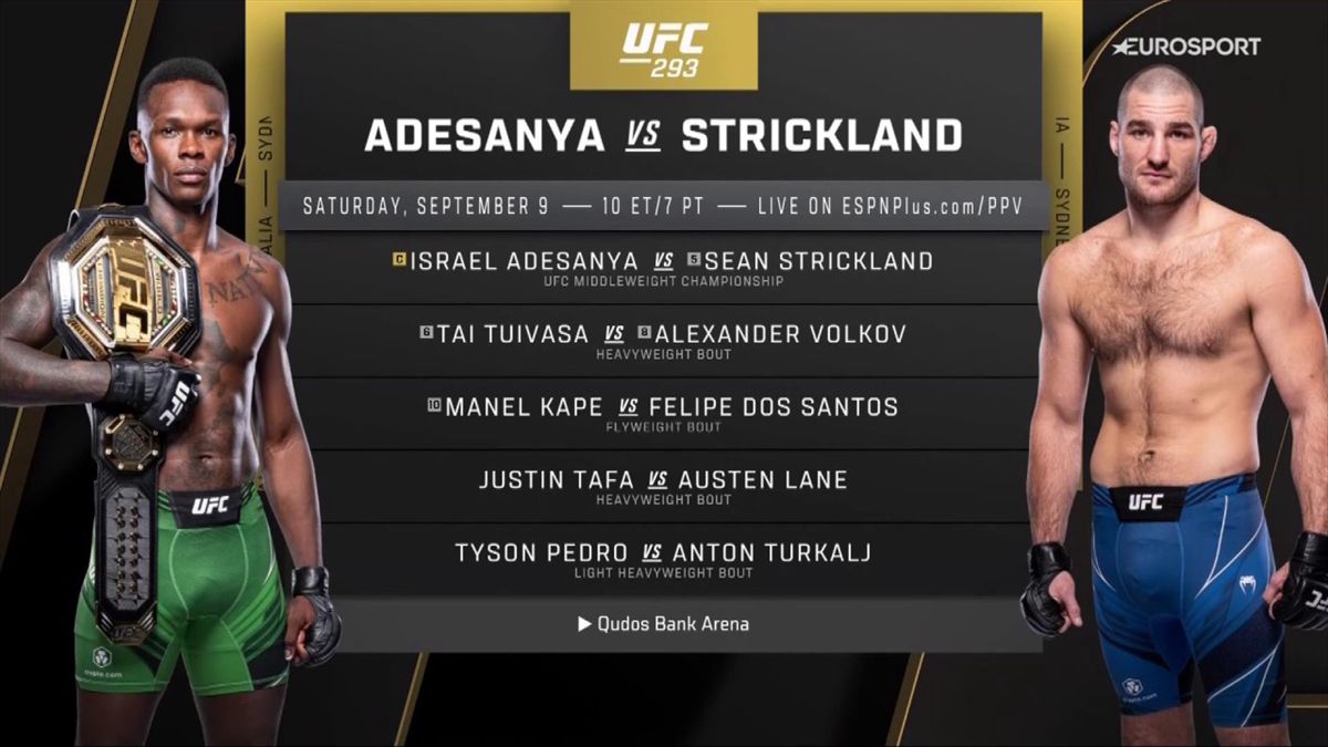 UFC 293 | Hoe laat en waar kijk je live naar UFC 293: Adesanya vs ...