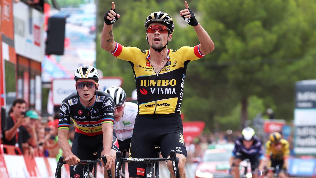 Primoz Roglic wins Stage 8 of Vuelta a Espana as Jumbo-Visma team-mate Sepp Kuss moves into race lead