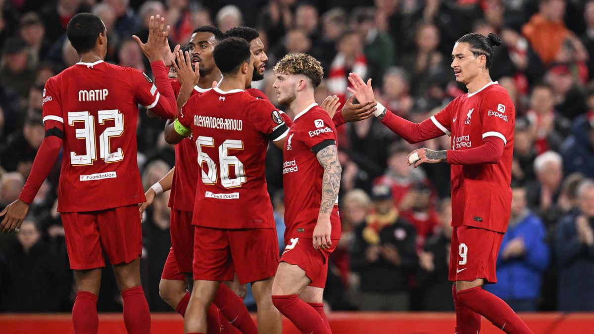 Liverpool 5-1 Toulouse: Reds cement grip on Europa League Group E as Darwin  Nunez and Ryan Gravenberch among goals - Eurosport