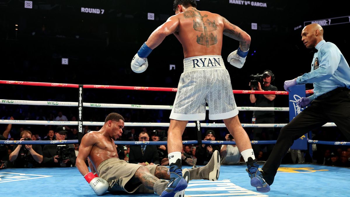 Ryan Garcia knocks down Devin Haney three times to claim shock majority  decision victory in Brooklyn - Eurosport