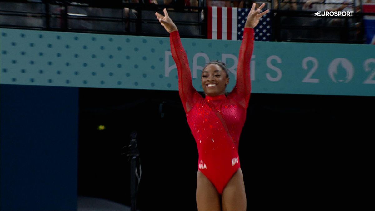 US Open 2024. Simone Biles na meczu Iga Świątek Jessica Pegula