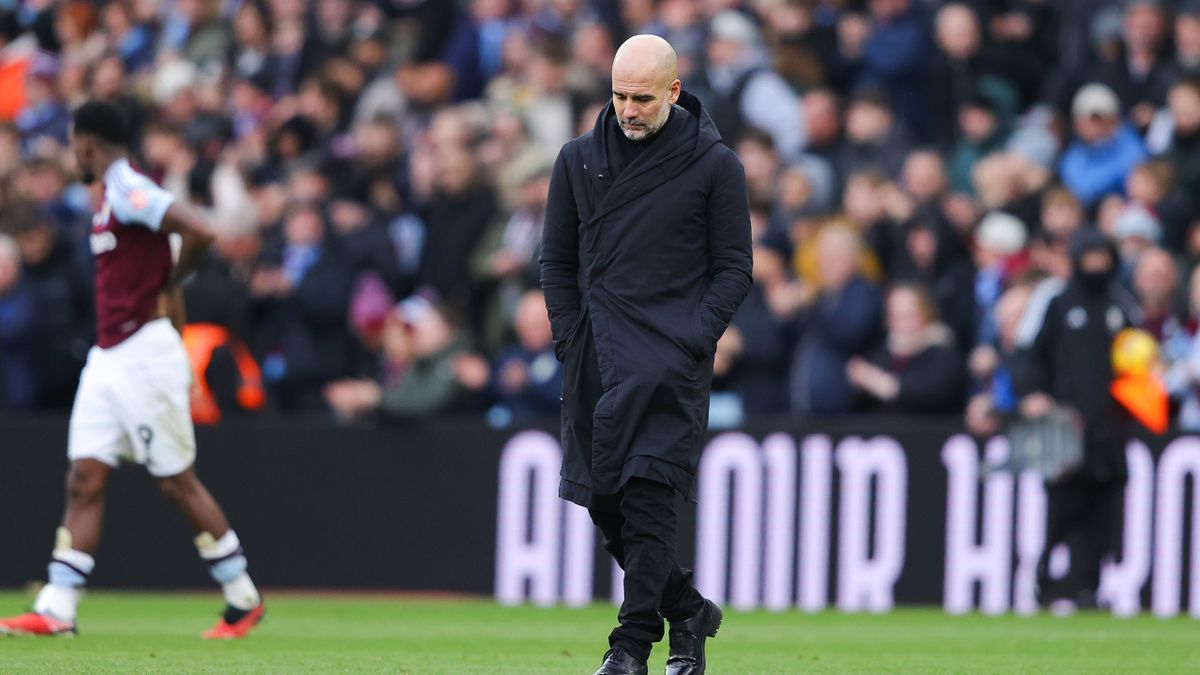 Pep Guardiola dissects Man City display after Premier League loss v Aston Villa - 'Struggle to score and concede goals' - Eurosport