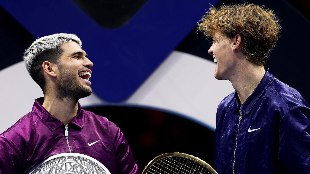 Jannik Sinner und Carlos Alcaraz dominieren auch beim Six Kings Slam in  Riad - langsam wird der Tenniscourt zu klein - Eurosport