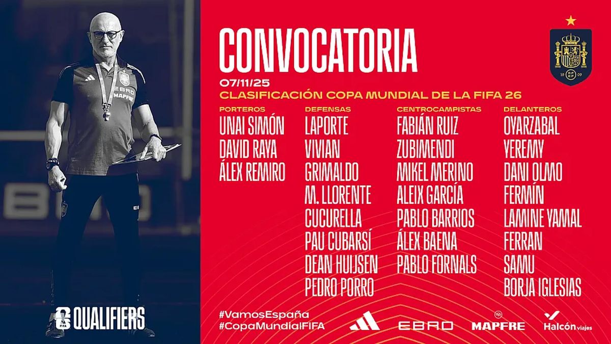 Luis de la Fuente llama a Lamine Yamal y para los partidos contra Georgia y  Turquía: Consulta la lista de convocados - Eurosport
