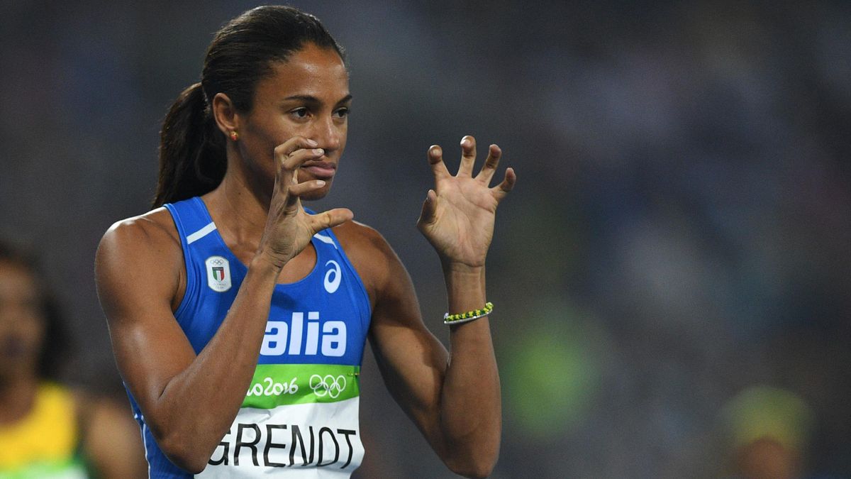 Libania Grenot esulta durante le Olimpiadi di Rio de Janeiro del 2016