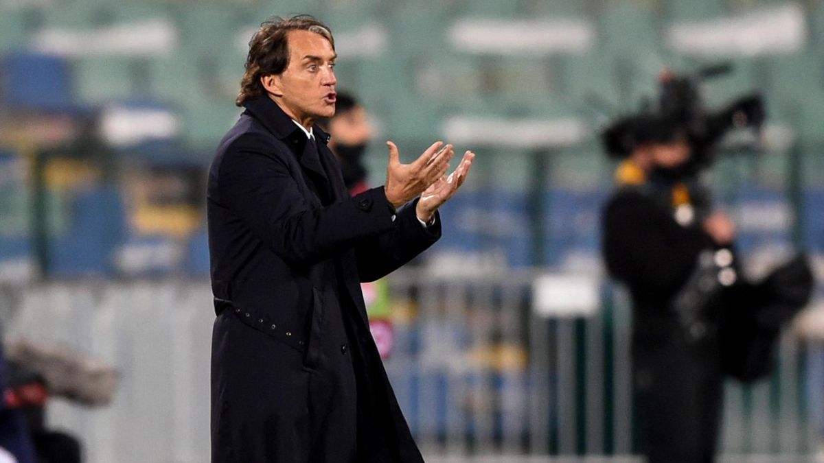 Bulgaria-Italia, Qualificazioni Mondiali 2022 - Il commissario tecnico Roberto Mancini (Getty Images)