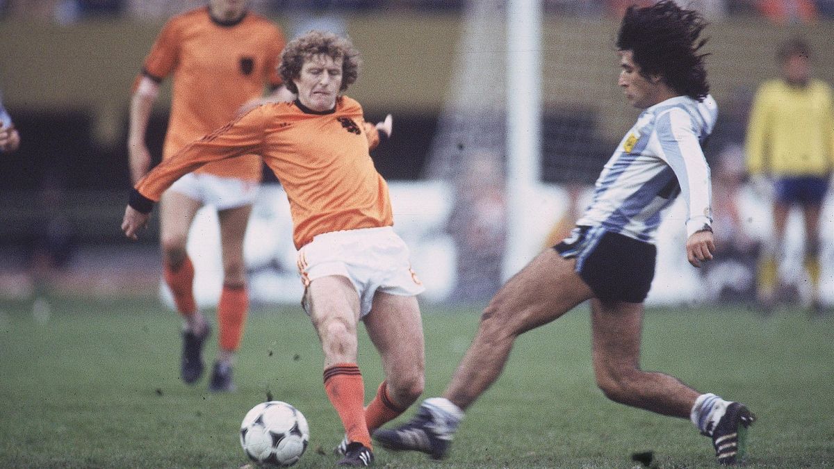 Wim Jansen lors de la finale de la Coupe du monde 1978, Argentine - Pays-Bas.