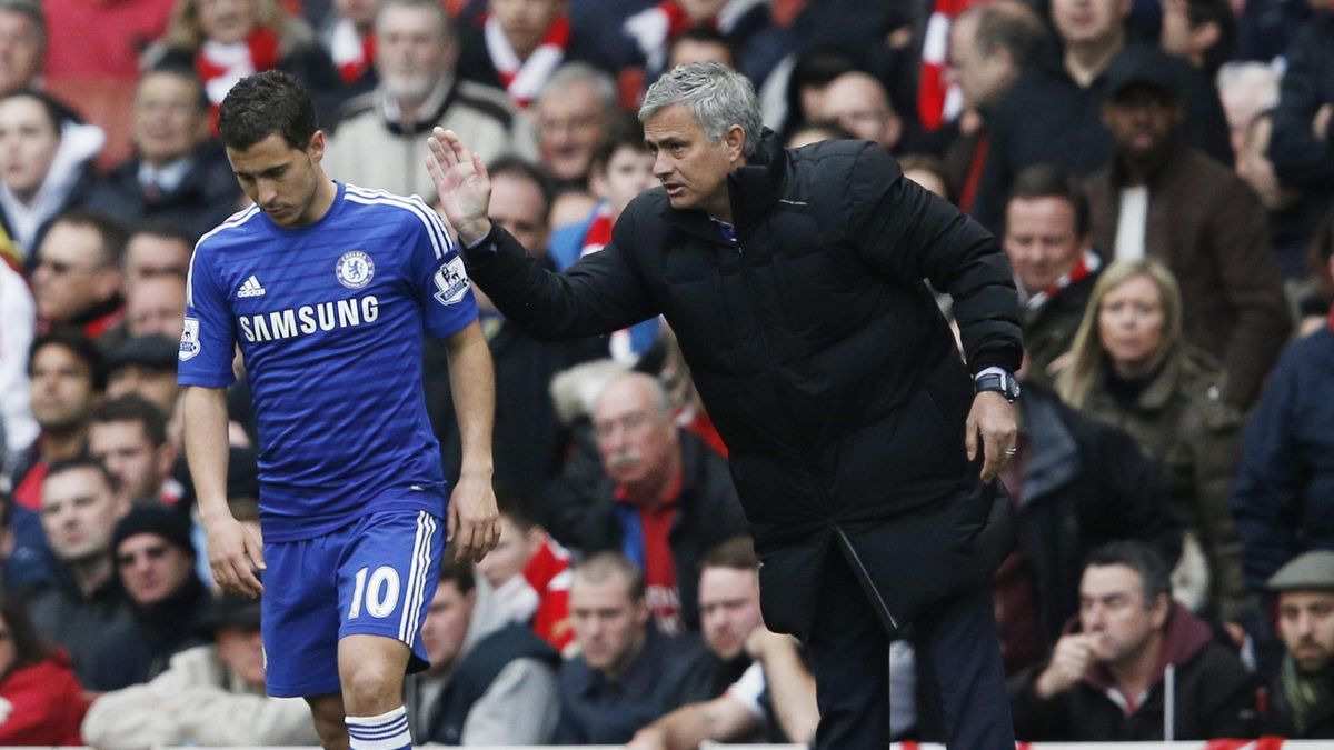 Jose Mourinho et Eden Hazard (Chelsea)