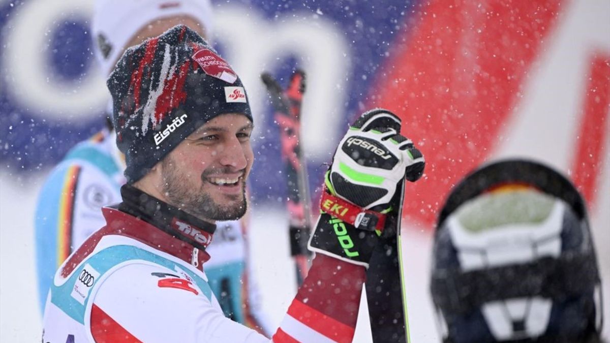 Johannes Strolz vainqueur du slalom à Adelboden le 9 janvier 2022