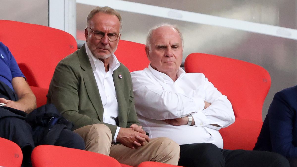 Karl-Heinz Rummenigge (l.) and Uli Hoeneß - FC Bayern