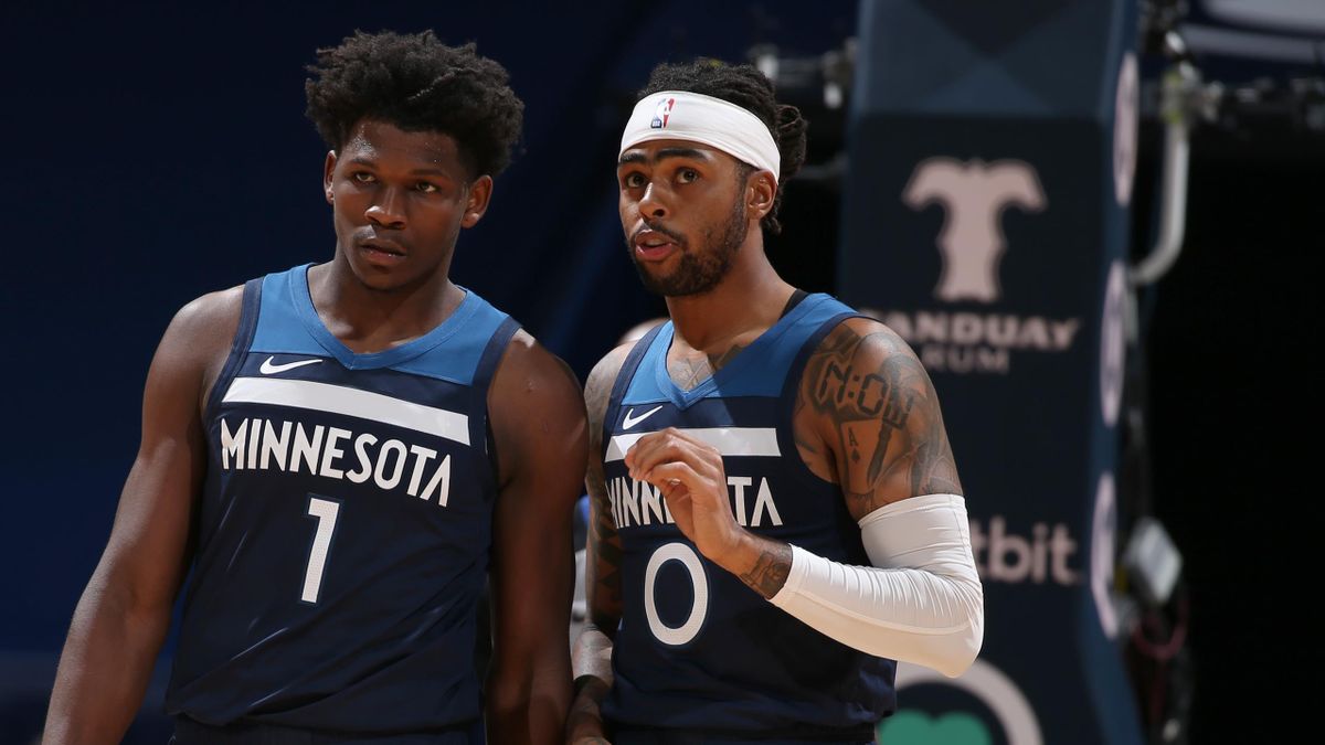 Anthony Edwards (links) und D'Angelo Russell - Minnesota Timberwolves