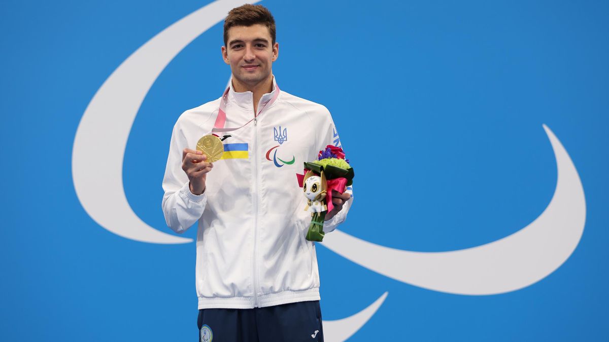 Maksym Krypak (Ukraine), champion paralympique du 100m papillon aux Jeux de Tokyo 2020