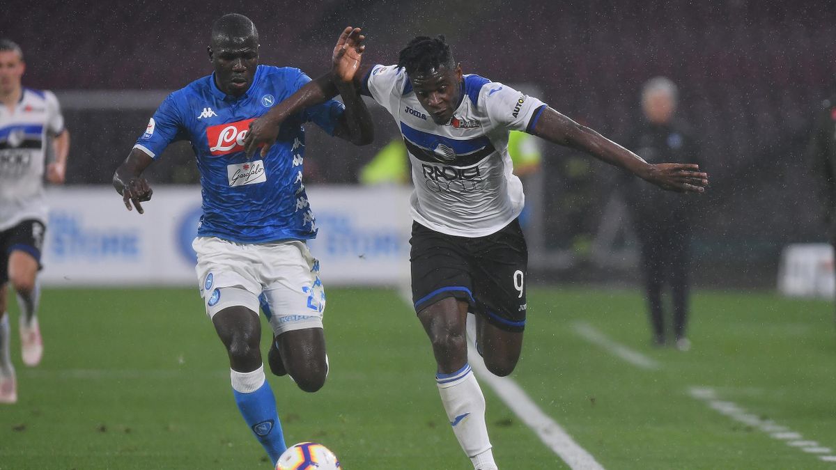 Kalidou Koulibaly e Duvan Zapata - Napoli-Atalanta Serie A 2018-19