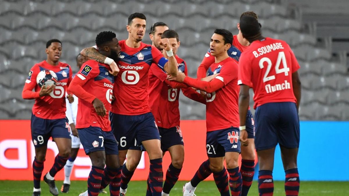 Lille a battu Reims au finish lors de la 20e journée de Ligue 1