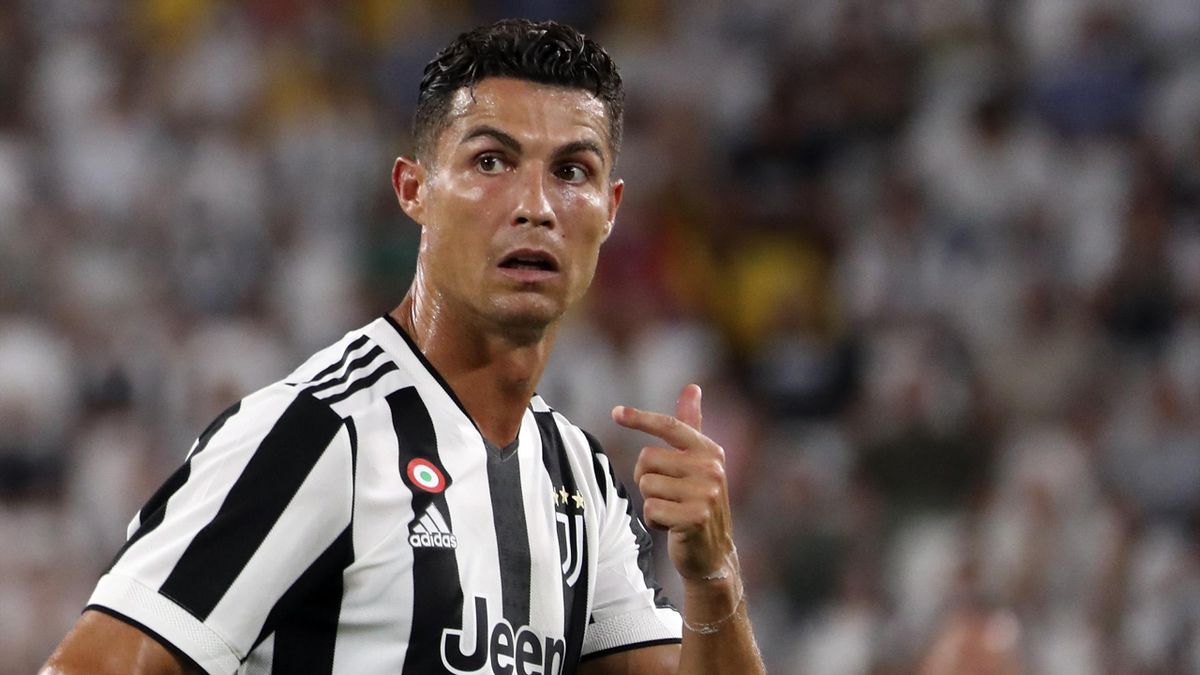 Cristiano Ronaldo of Juventus looks on during to the pre-season friendly match between Juventus and Atalanta BC