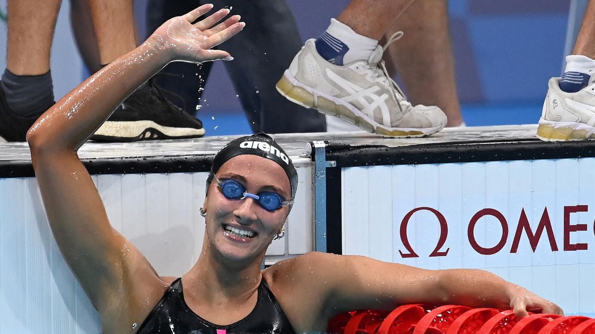 Simona Quadarella sorridente dopo il bronzo ottenuto negli 800 sl, Tokyo 2020, Getty Images
