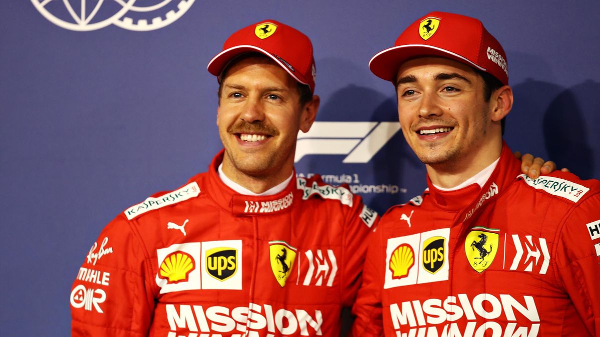 Sebastian Vettel et Charles Leclerc (Ferrari) au Grand Prix de Bahreïn 2019