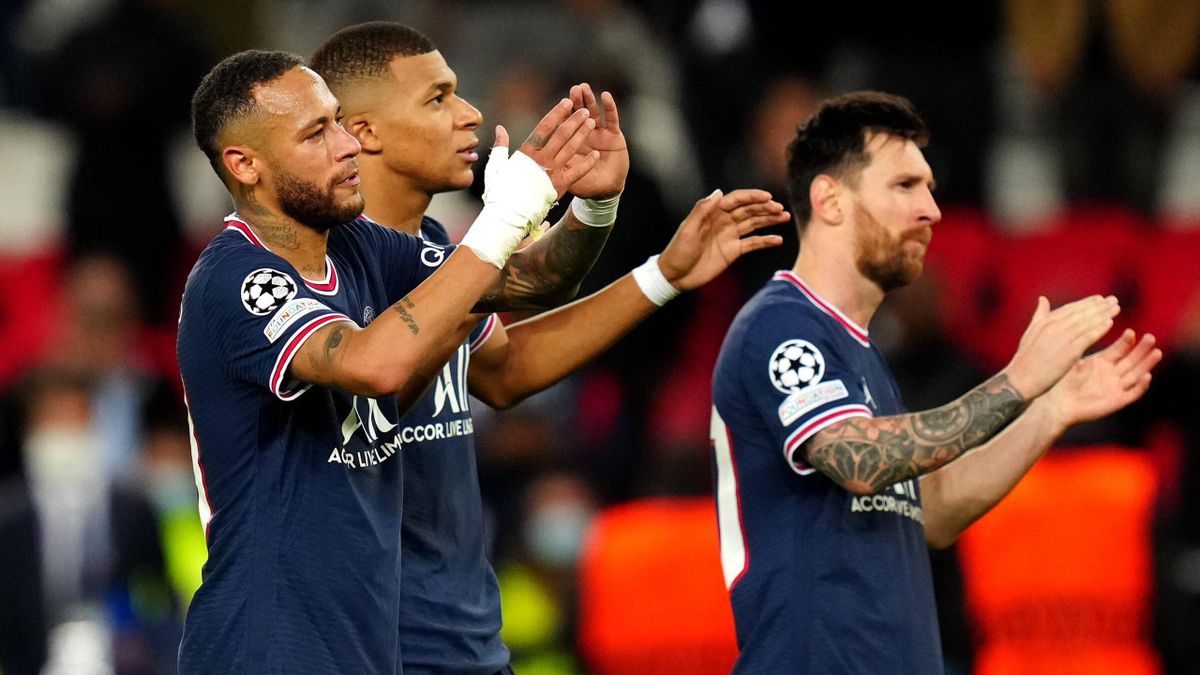 Neymar, Kylian Mbappé and Lionel Messi (from left to right) - Paris Saint-Germain