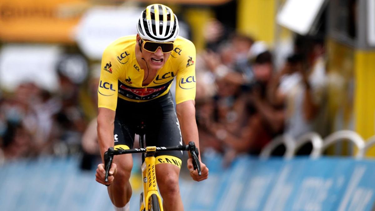 Mathieu van der Poel al termine della tappa di Le Creusot - Tour de France 2021, stage 7