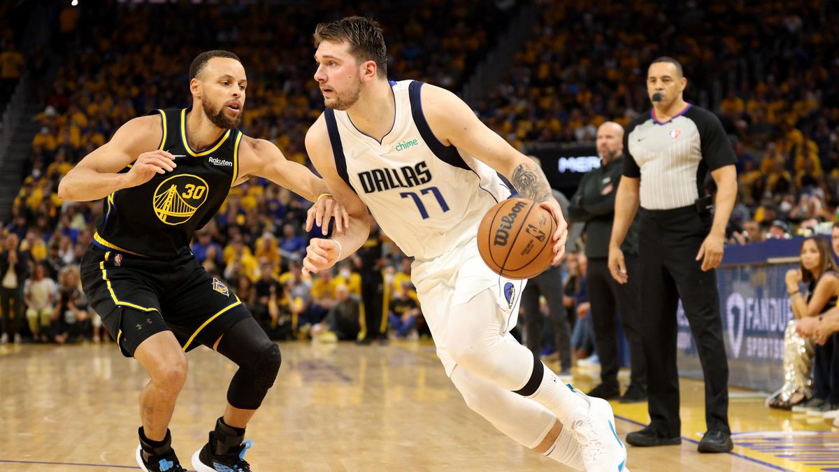 Steph Curry (Golden State Warriors) y Luka Doncic (Dallas Mavericks)