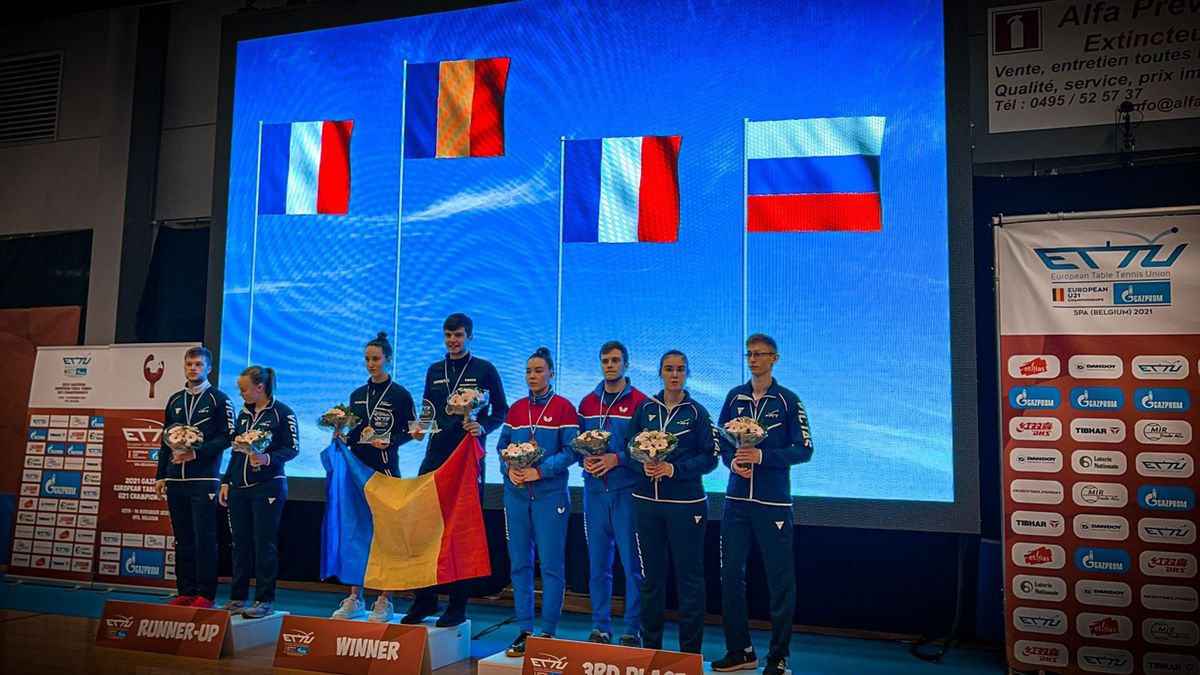 Andreea Dragoman şi Radu Şipoş au câştigat medalia de aur la CE U21 la tenis de masă