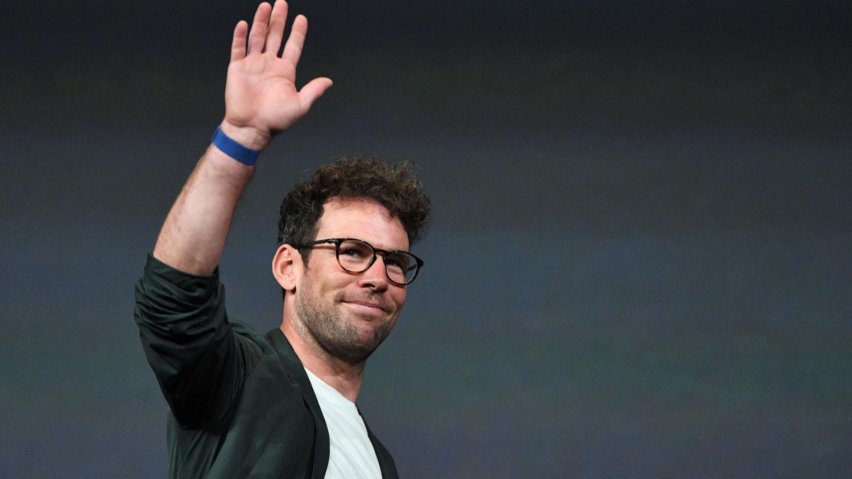 Mark Cavendish was at the route reveal for the 2022 Tour de France