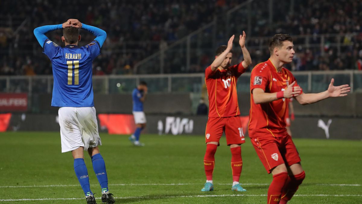 Italy dumped out by North Macedonia in huge shock - Eurosport