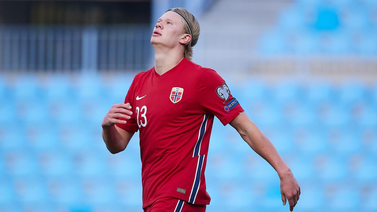 Für Erling Haaland läuft es im Trikot norwegischen Nationalmannschaft noch nicht so rund