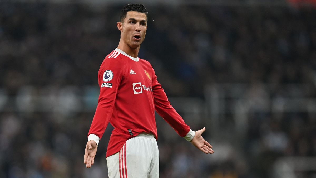 Manchester United's Portuguese striker Cristiano Ronaldo gestures during the English Premier League football match between Newcastle United and Manchester United at St James' Park in Newcastle-upon-Tyne, north east England on December 27, 2021