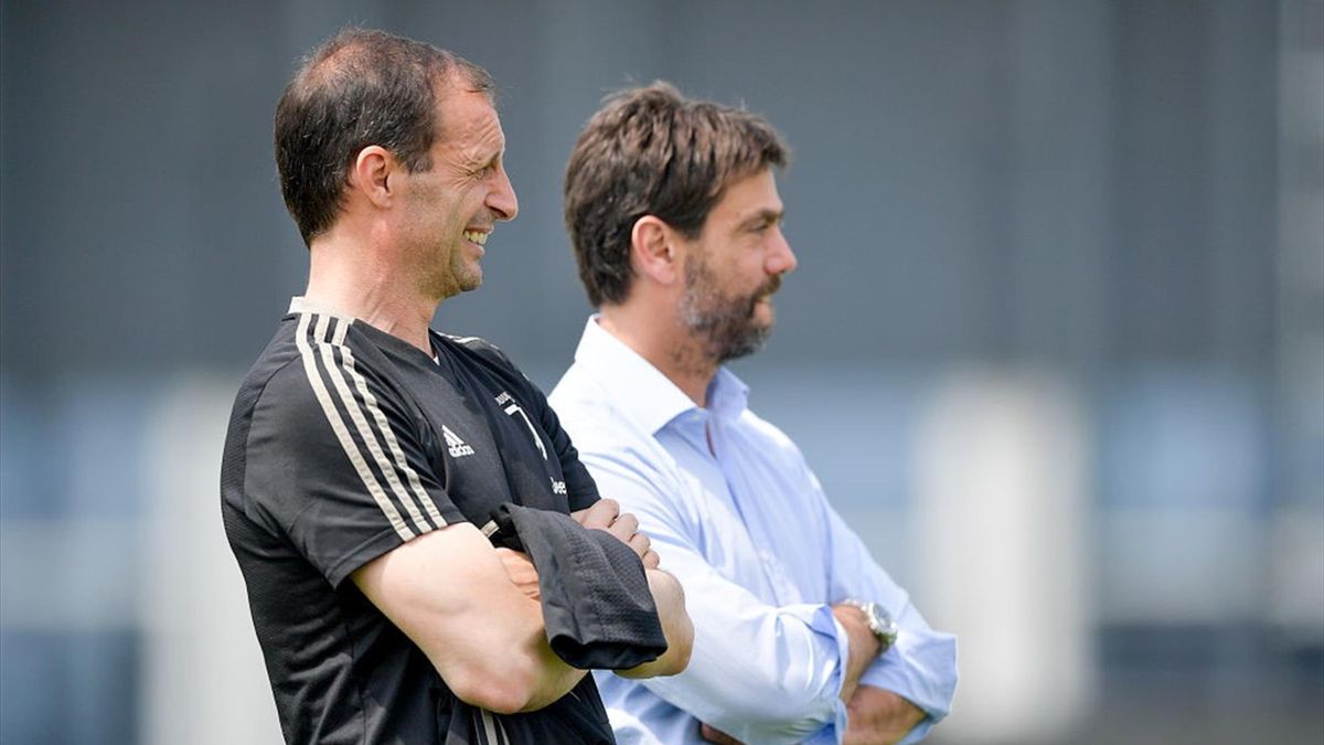 Massimiliano Allegri e Andrea Agnelli ai tempi in cui il tecnico livornese sedeva sulla panchina della Juventus