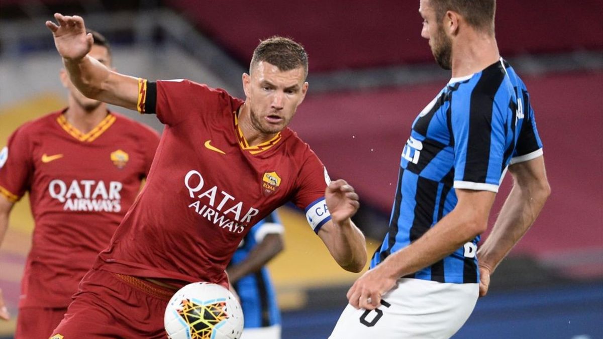Dzeko, de Vrij - Roma-Inter - Serie A 2019/2020 - Getty Images