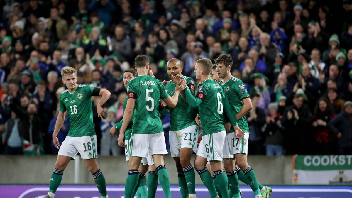 L'Irlanda del Nord festeggia la vittoria 1-0 sulla Lituania di qualche giorno fa
