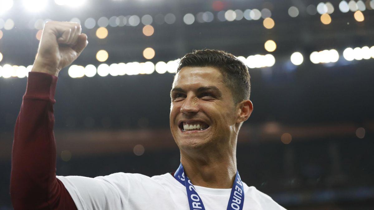 Portugal's Cristiano Ronaldo celebrates after winning Euro 2016