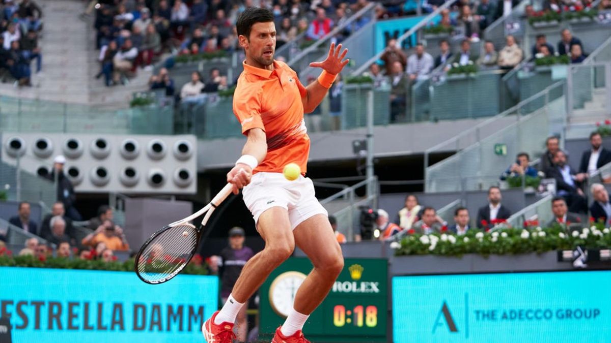 Novak Djokovic face à Gaël Monfils à Madrid