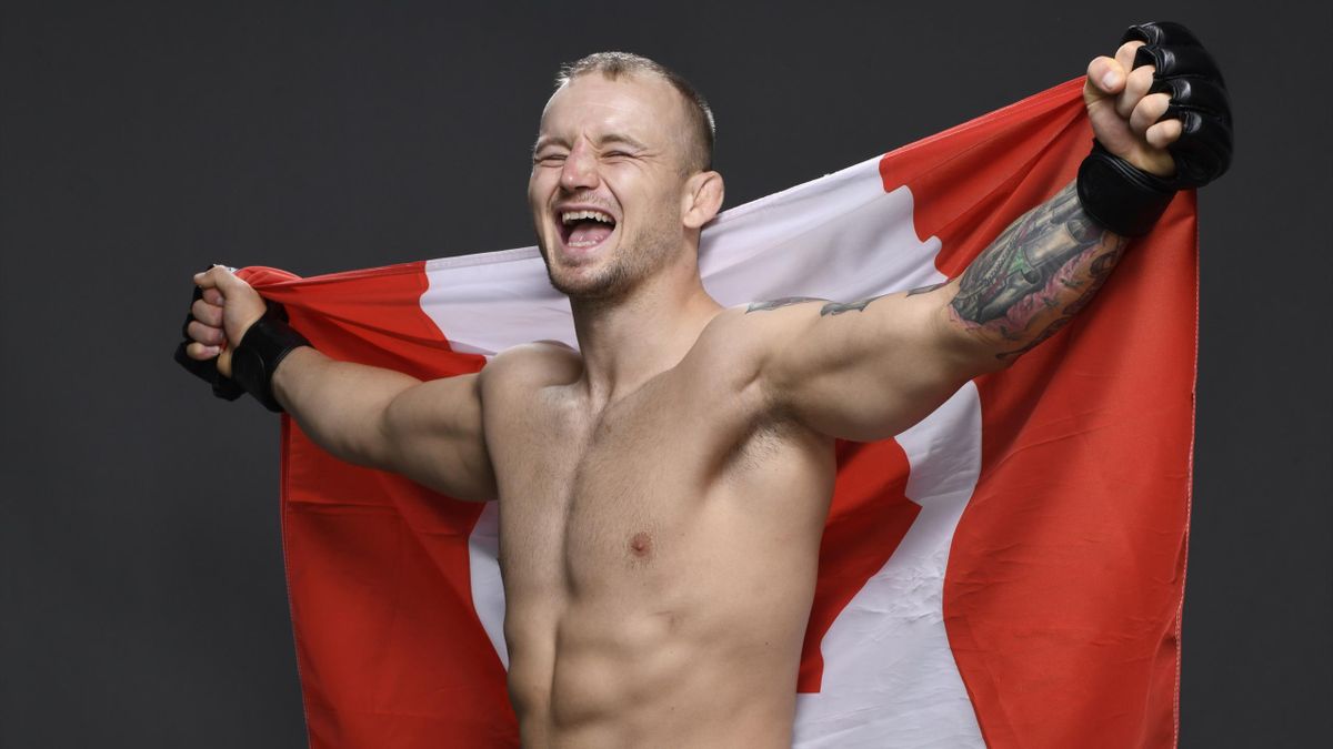 Jesse Ronson met de Canadese vlag